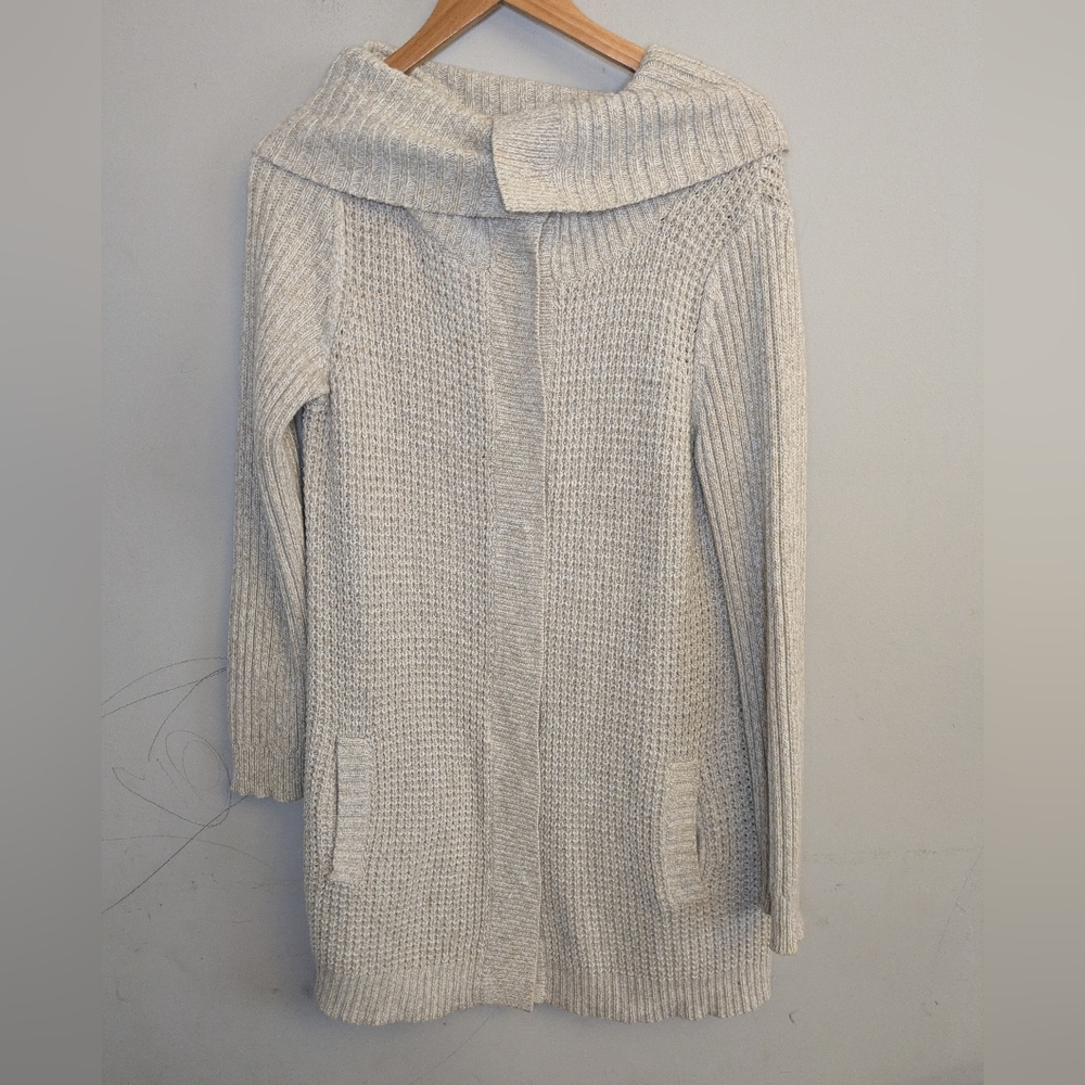 Old Navy Long Thick Wool Fisherman Cardigan Sweater Size L